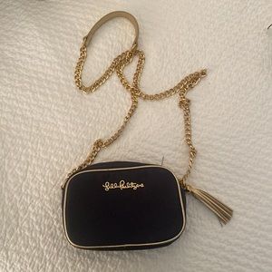 Lilly Pulitzer Shoulder Bag - Navy with Gold